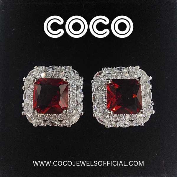 VENY STUDS - RED