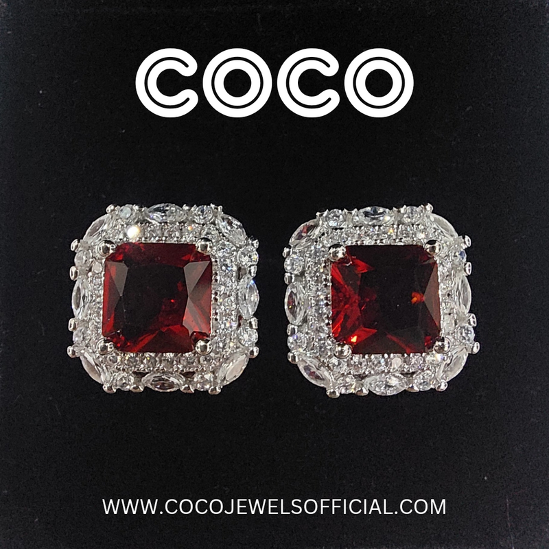 VENY STUDS - RED