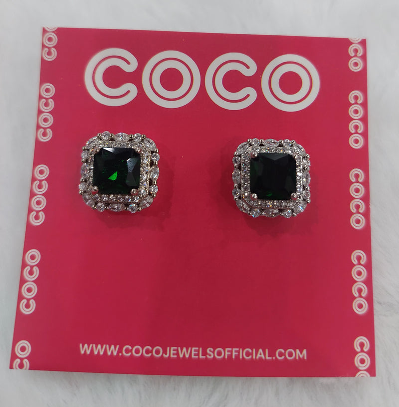 VENY STUDS - GREEN