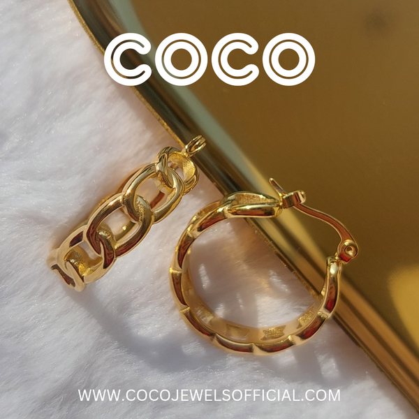 LESHA CHAIN HOOPS