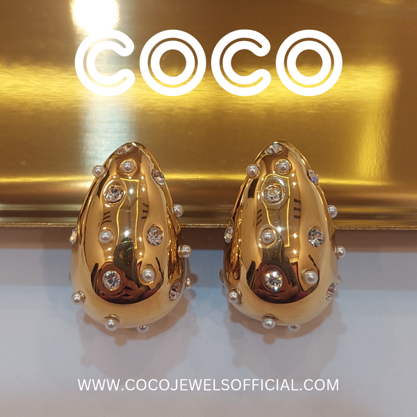 PEARLY BOTTEGA HOOPS