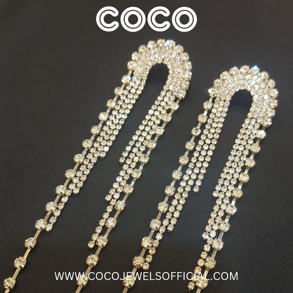 ROXELENA CRYSTAL RHINESTONE EARRINGS