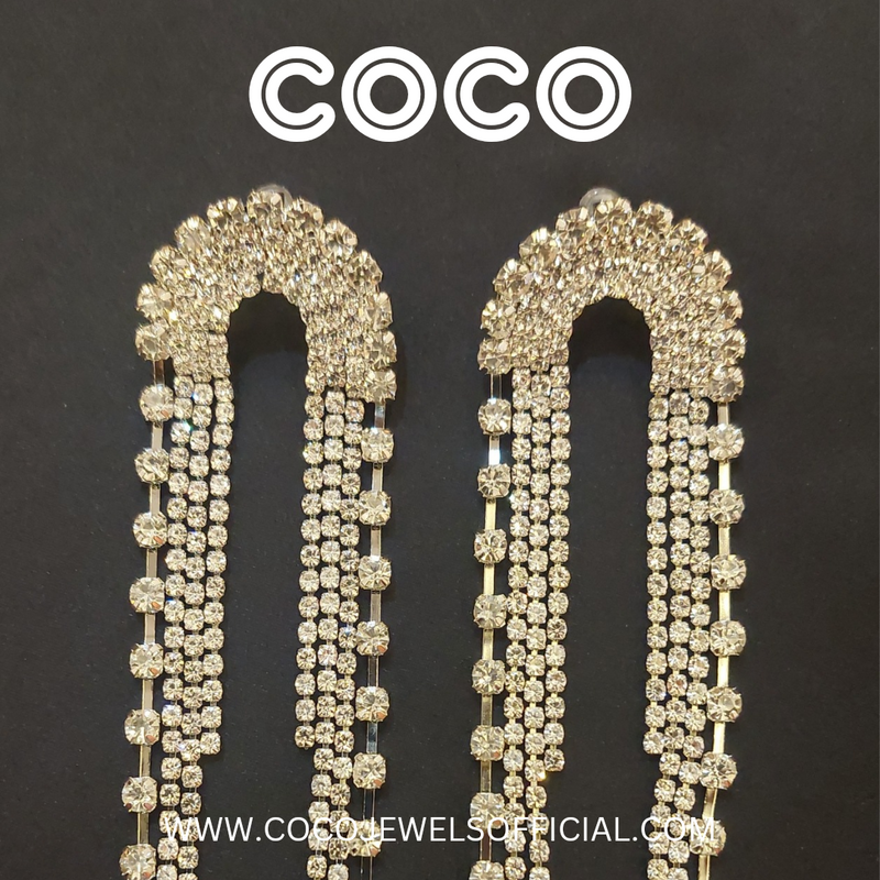 ROXELENA CRYSTAL RHINESTONE EARRINGS