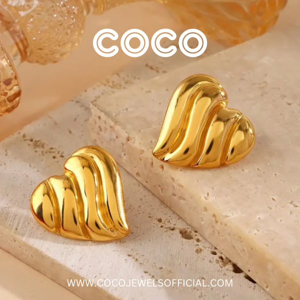 WAVY HEART EARRINGS