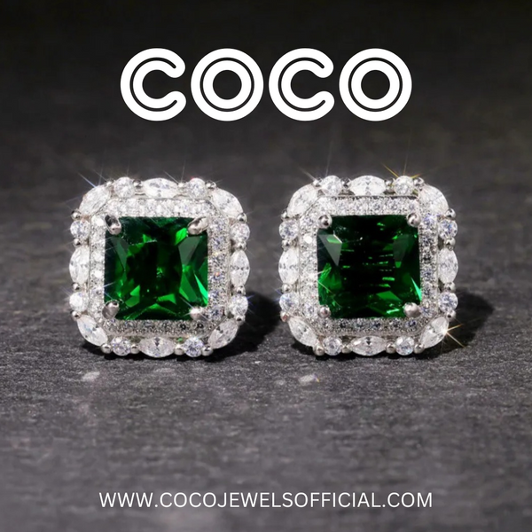 VENY STUDS - GREEN