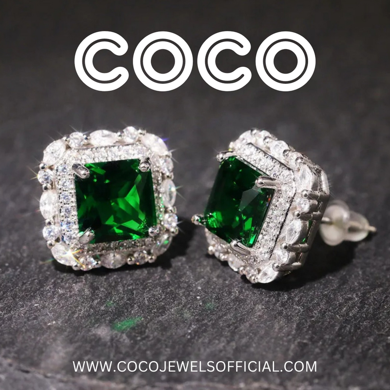 VENY STUDS - GREEN