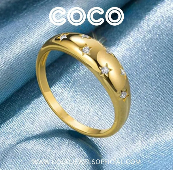 CRYSTAL STAR CHUNKY RING